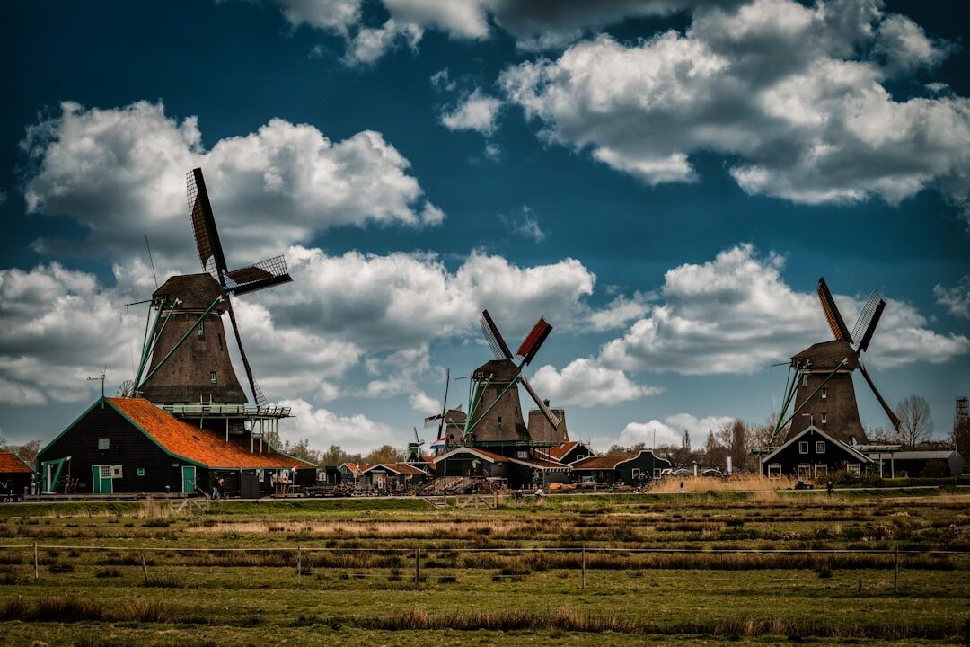 dutch windmill landscape