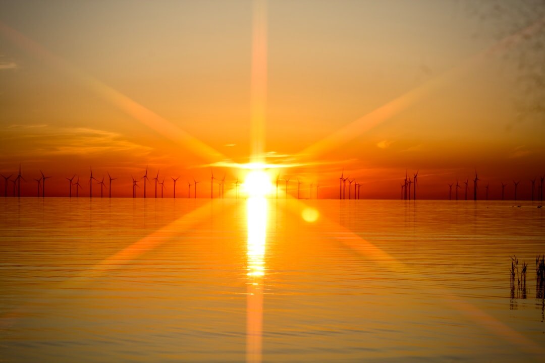 dutch windmill at sunset